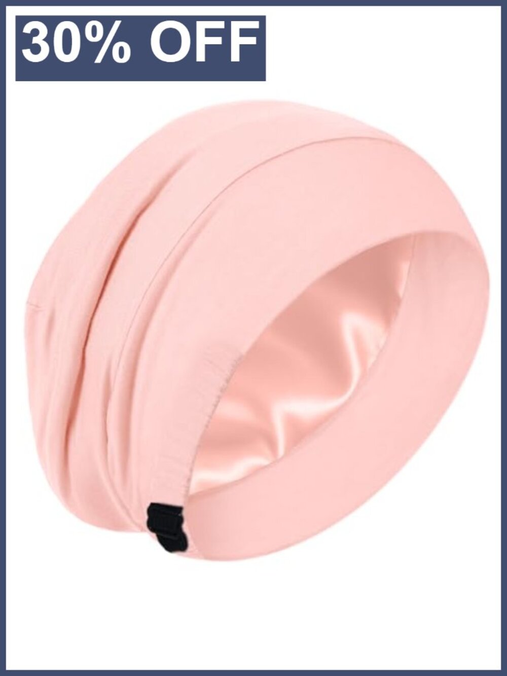 Mulberry Silk Lined Sleep Cap Adjustable Hair Bonnet for Women